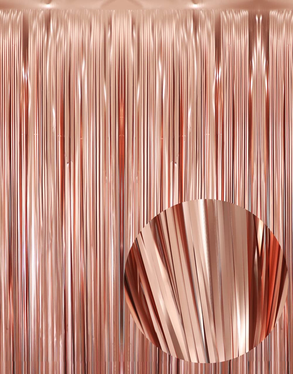 Metallic Tinsel Fringe Backdrop Curtain for Party Events