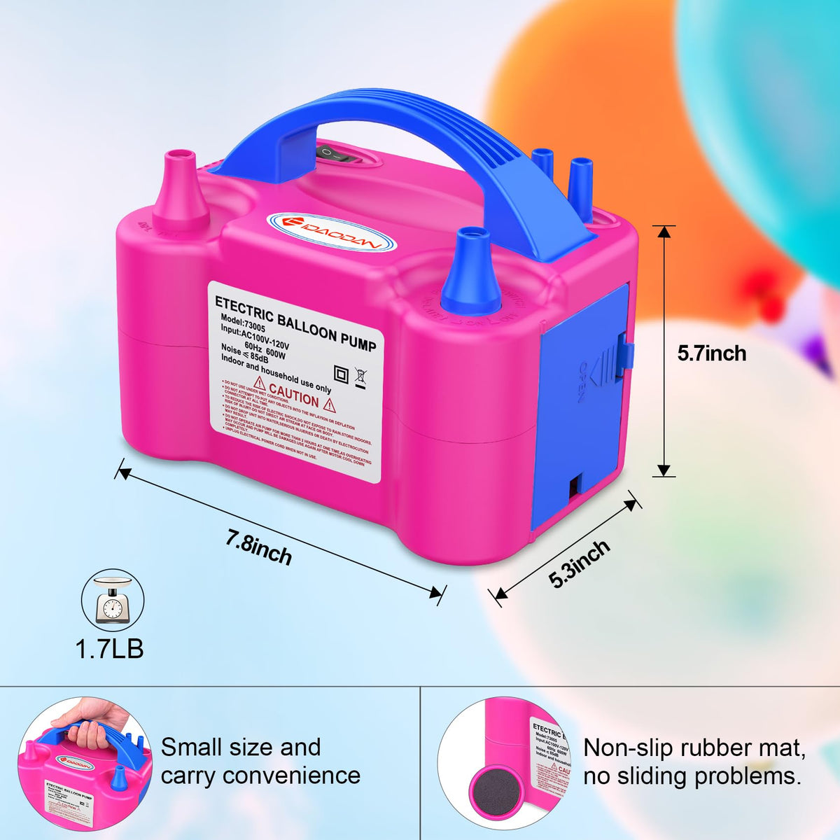 Portable Electric Balloon Pump for Party Decorations