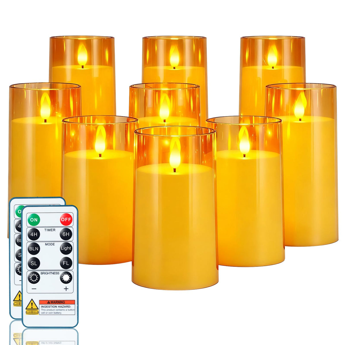 Homemory Acrylic Flameless Candle Set for Party Decor