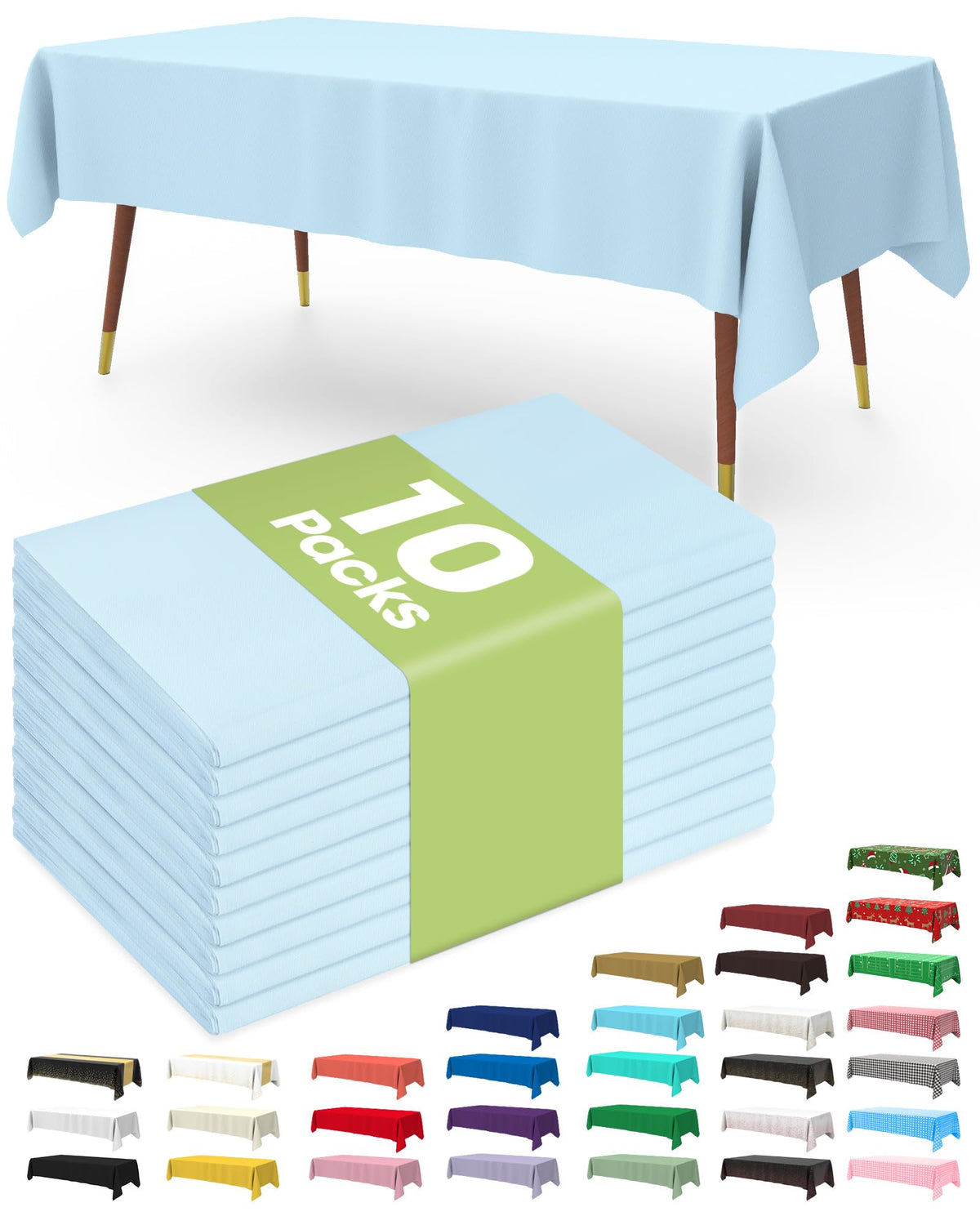 Disposable Plastic Tablecloth for Parties & Events