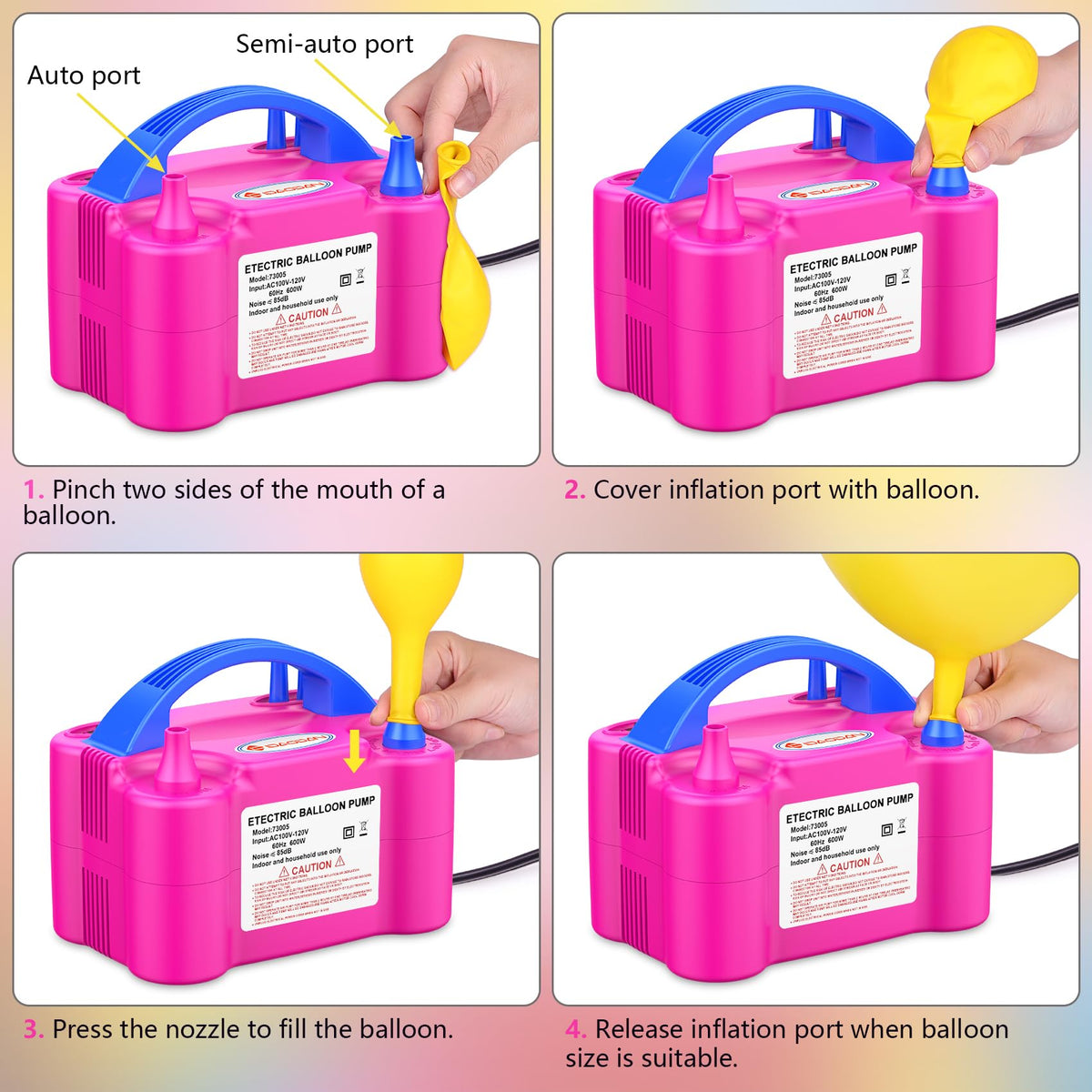 Portable Electric Balloon Pump for Party Decorations