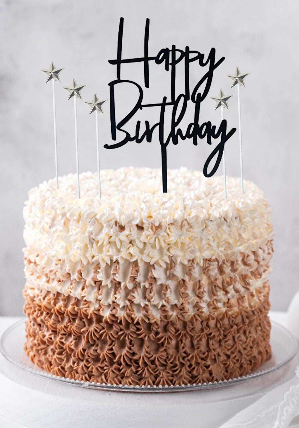 Happy Birthday Star Cake & Cupcake Topper Decoration Set