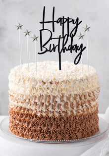 Happy Birthday Star Cake & Cupcake Topper Decoration Set