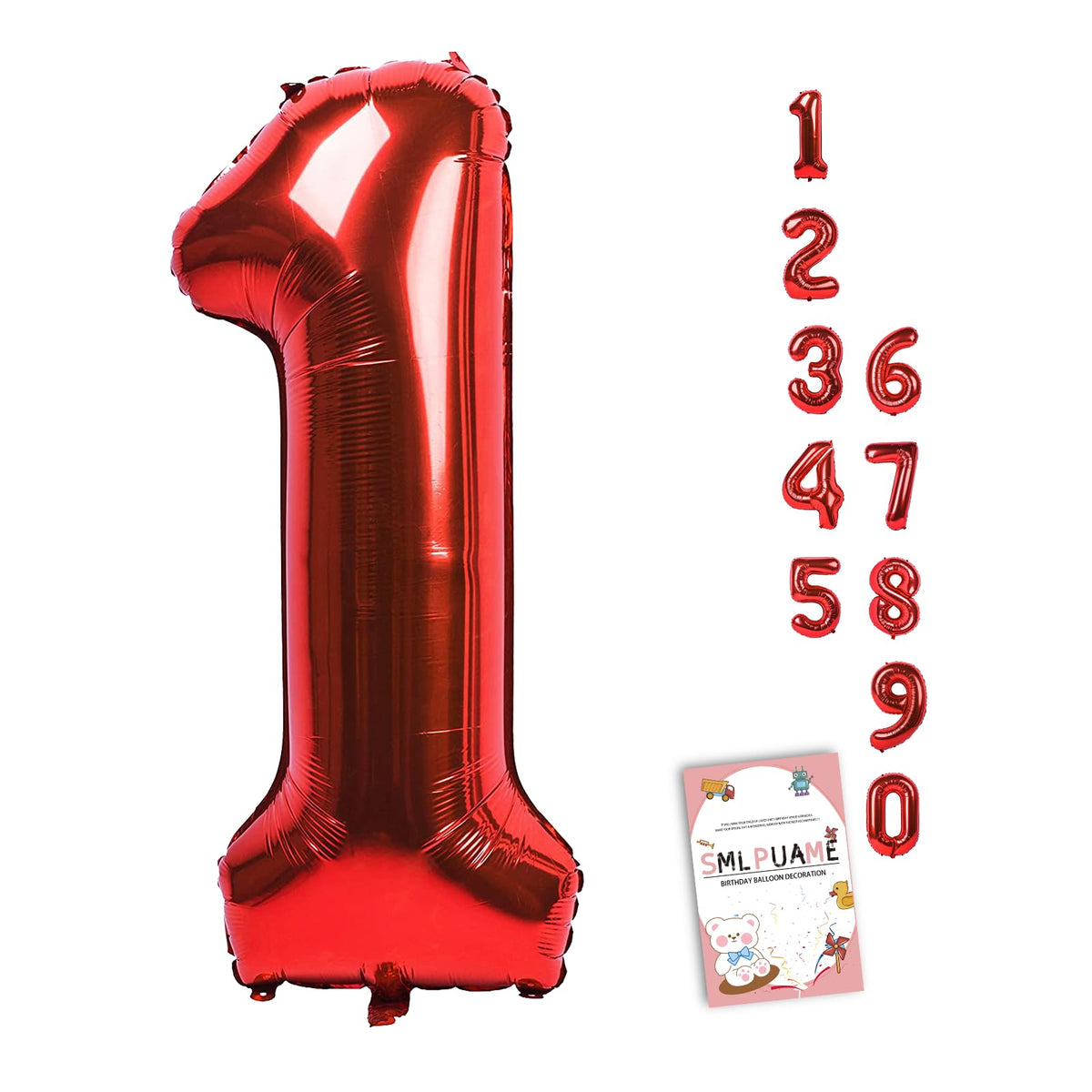 40-Inch Jumbo Foil Number Balloon for Birthday Parties