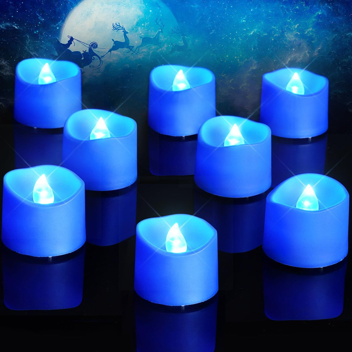 Battery-Operated Flameless Tea Light Candles, 200+ Hours