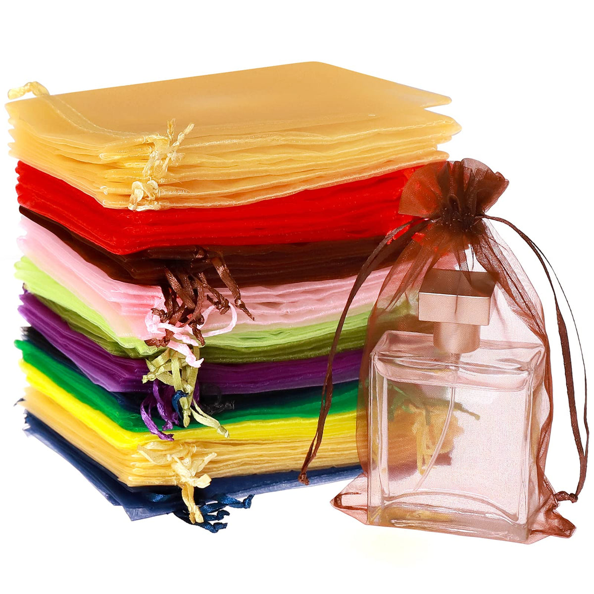 4 x 4.7-Inch Sheer Organza Favor Bags for Weddings