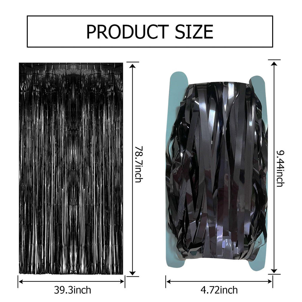 Foil Fringe Streamer Backdrop Curtain for Party Events