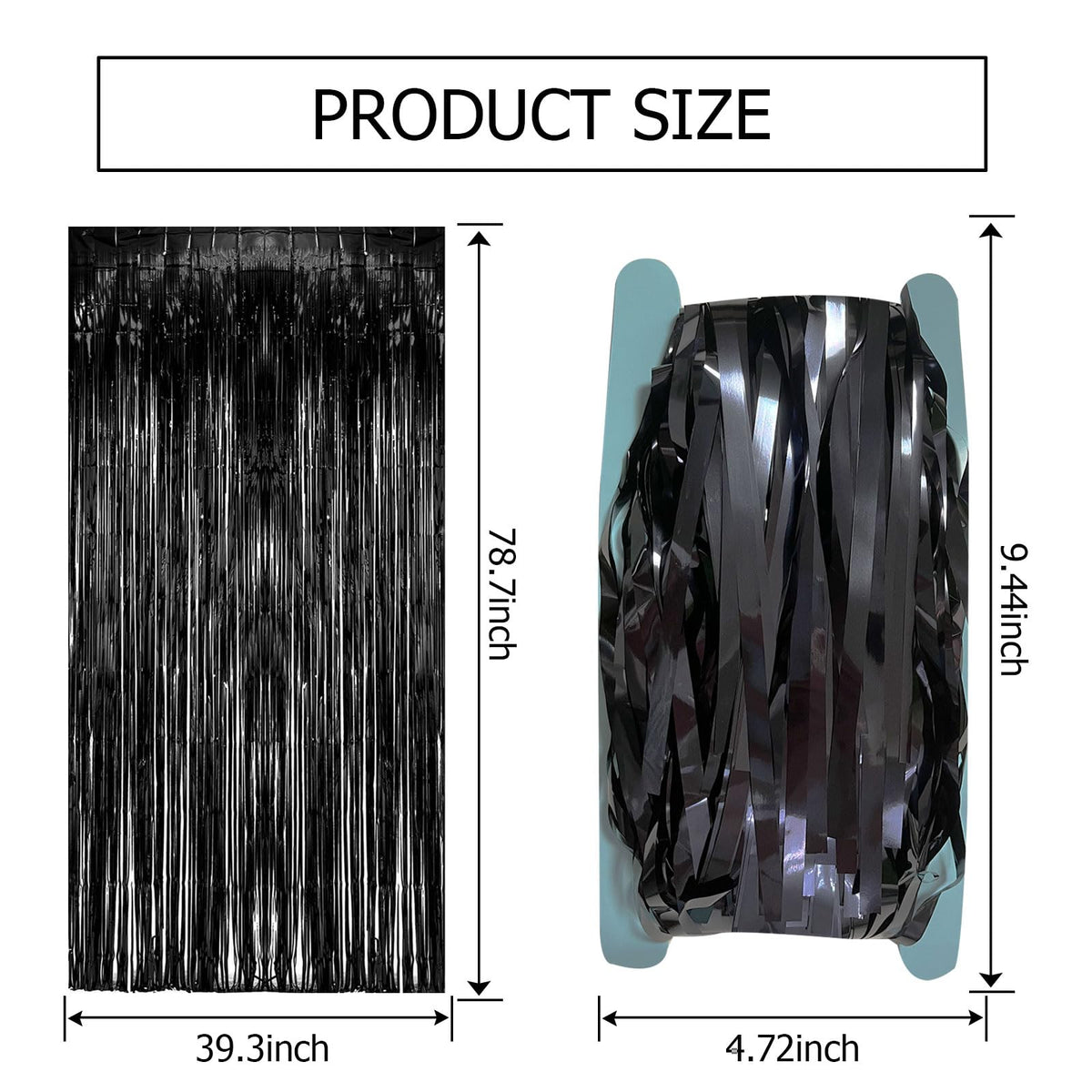 Foil Fringe Streamer Backdrop Curtain for Party Events