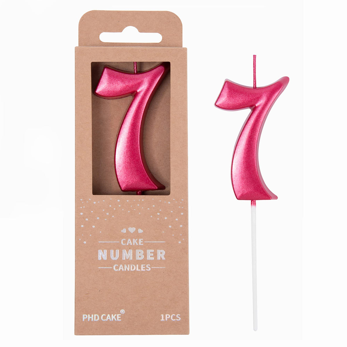 Large Elegant Number Candle for Birthday Cake Celebrations