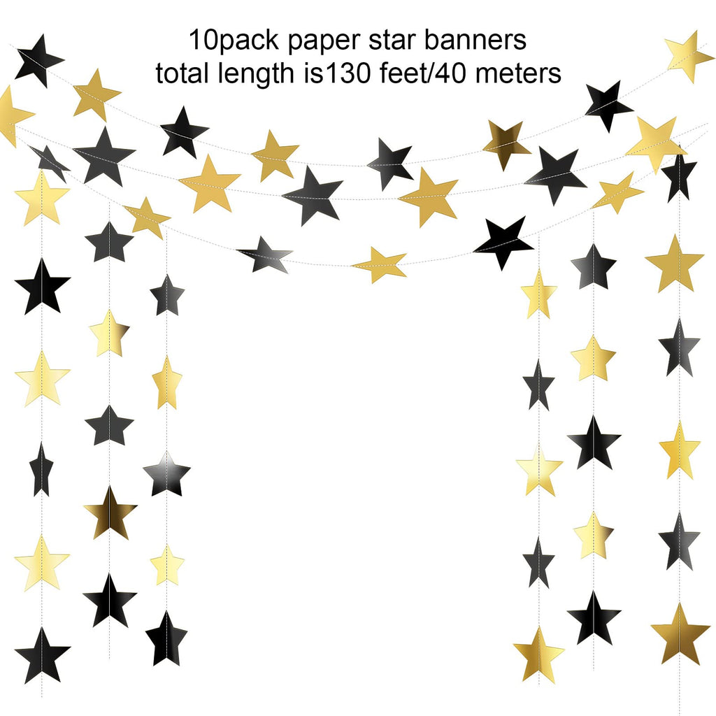 130-Foot Star Garland Banner for Parties & Event Decor