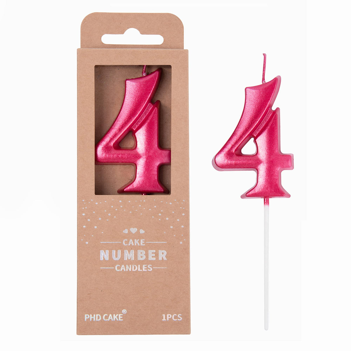 Large Elegant Number Candle for Birthday Cake Celebrations