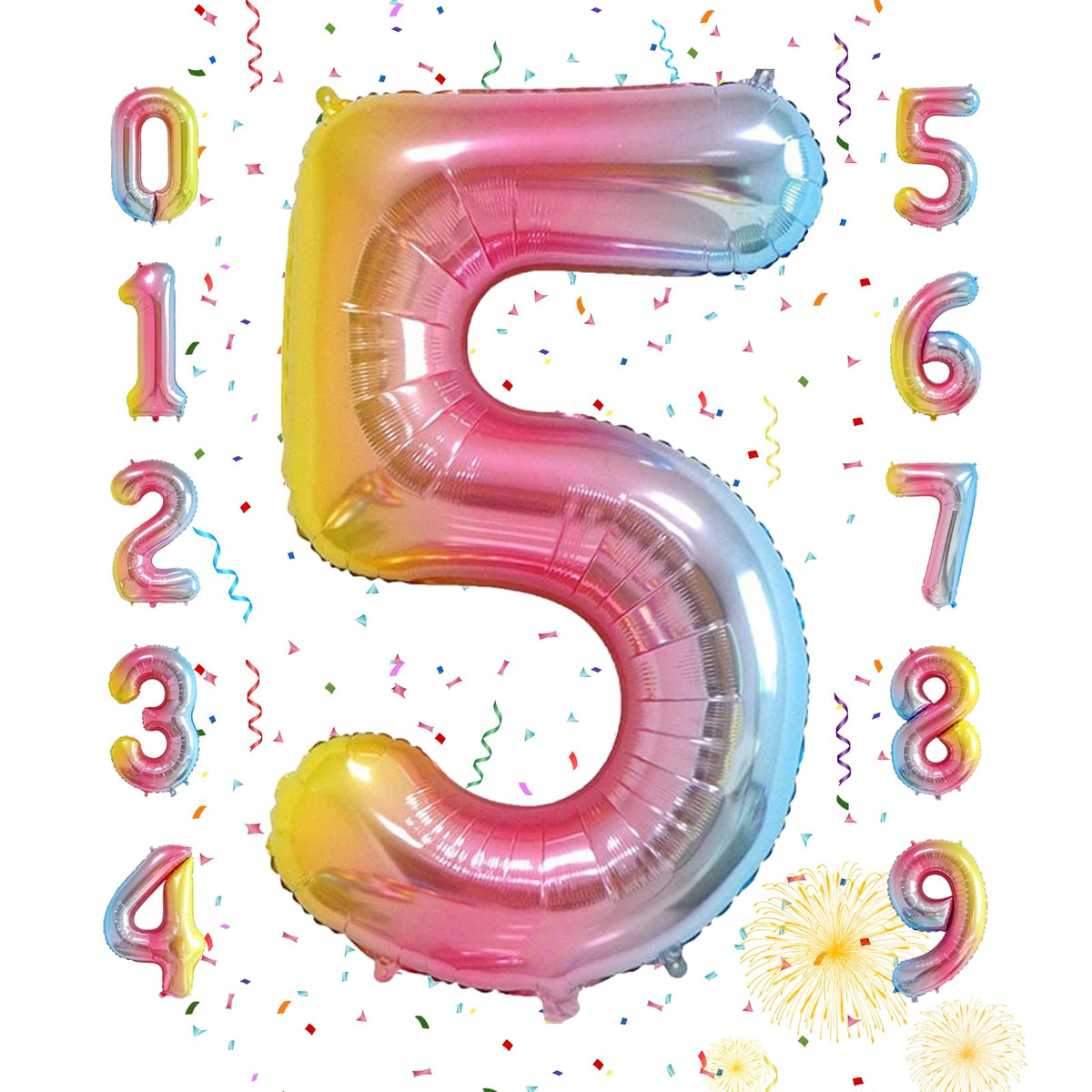 40-Inch Jumbo Foil Number Balloon for Birthday Parties