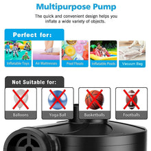 Portable Quick-Fill Air Pump with 3 Nozzles for Inflatables