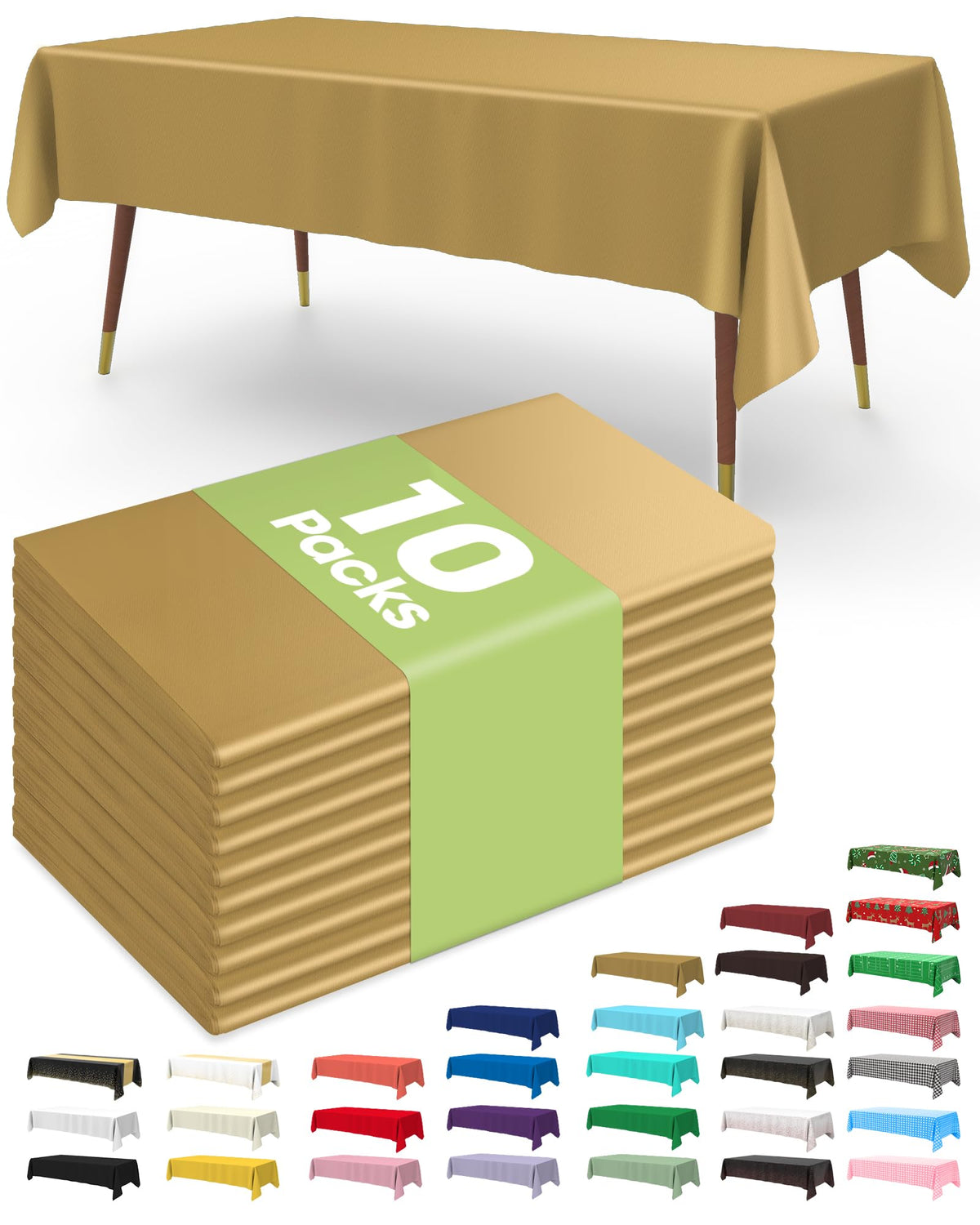 Disposable Plastic Tablecloth for Parties & Events