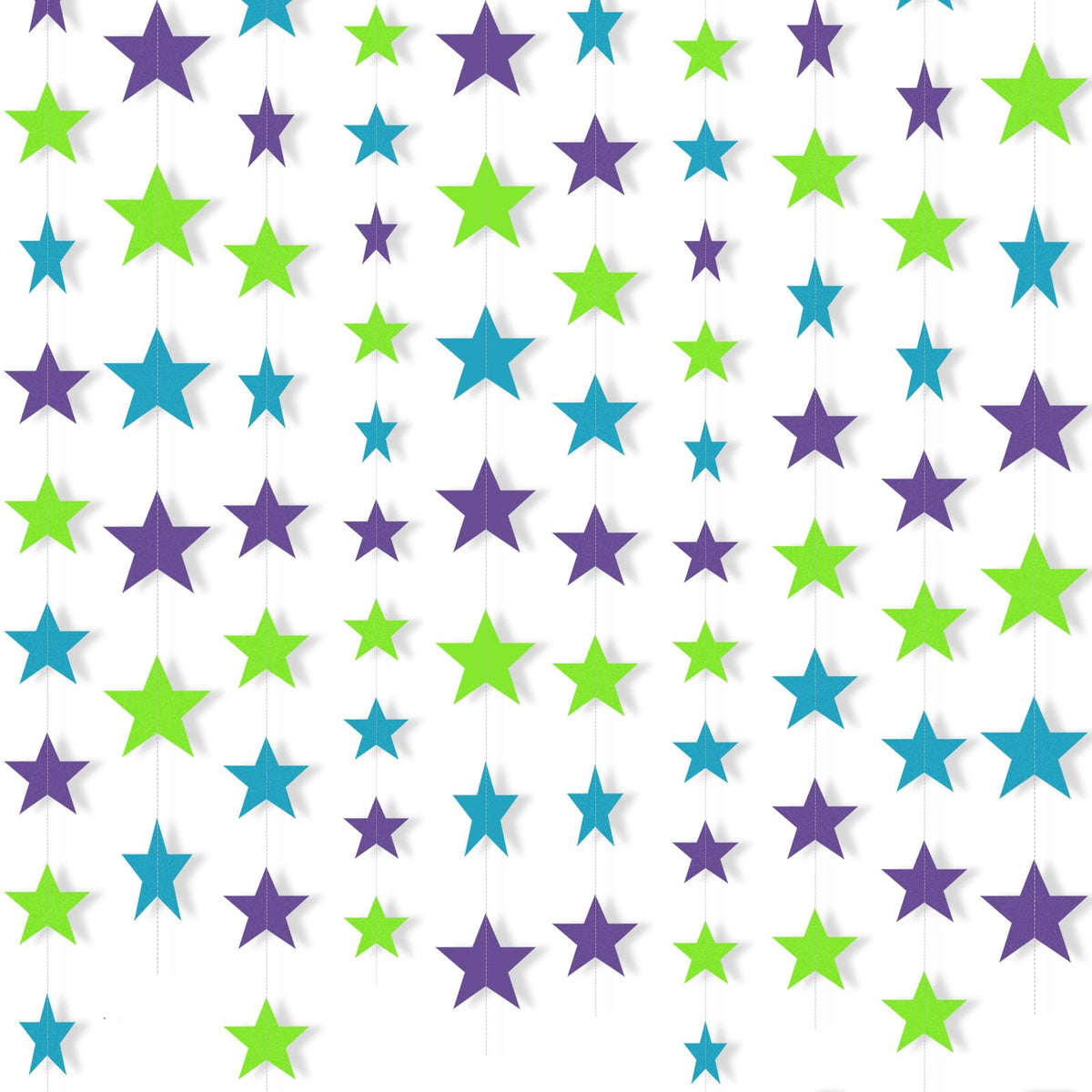 130-Foot Star Garland Banner for Parties & Event Decor