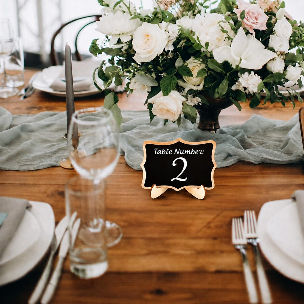Mini Chalkboard Signs with Easel Stands for Party Tables