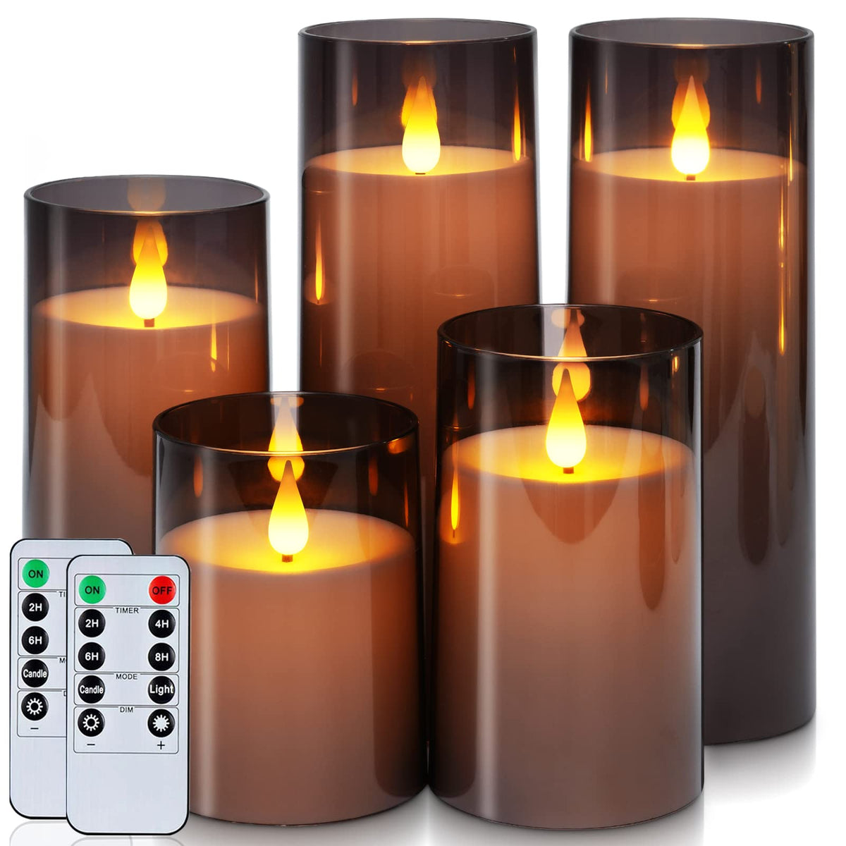 Homemory Acrylic Flameless Candle Set for Party Decor