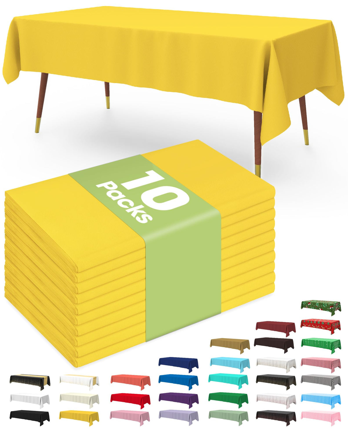 Disposable Plastic Tablecloth for Parties & Events