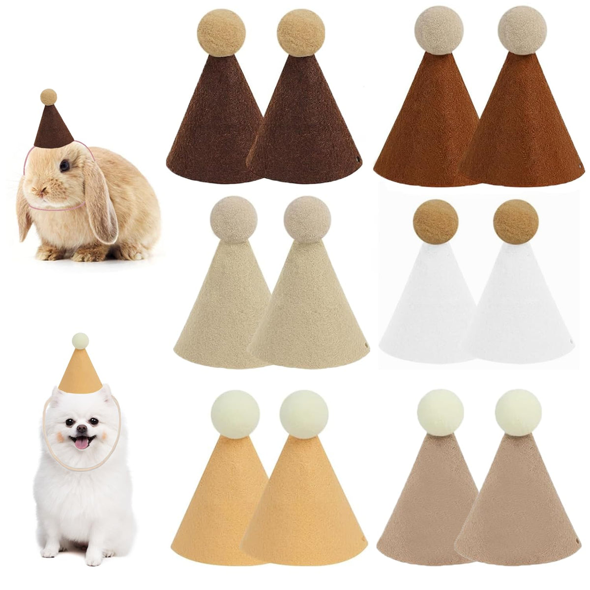 Mini Party Hats for Stuffed Animals & Celebration Decor