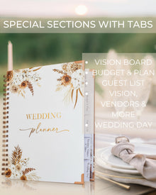 Boho Wedding Planner Book & Countdown Organizer
