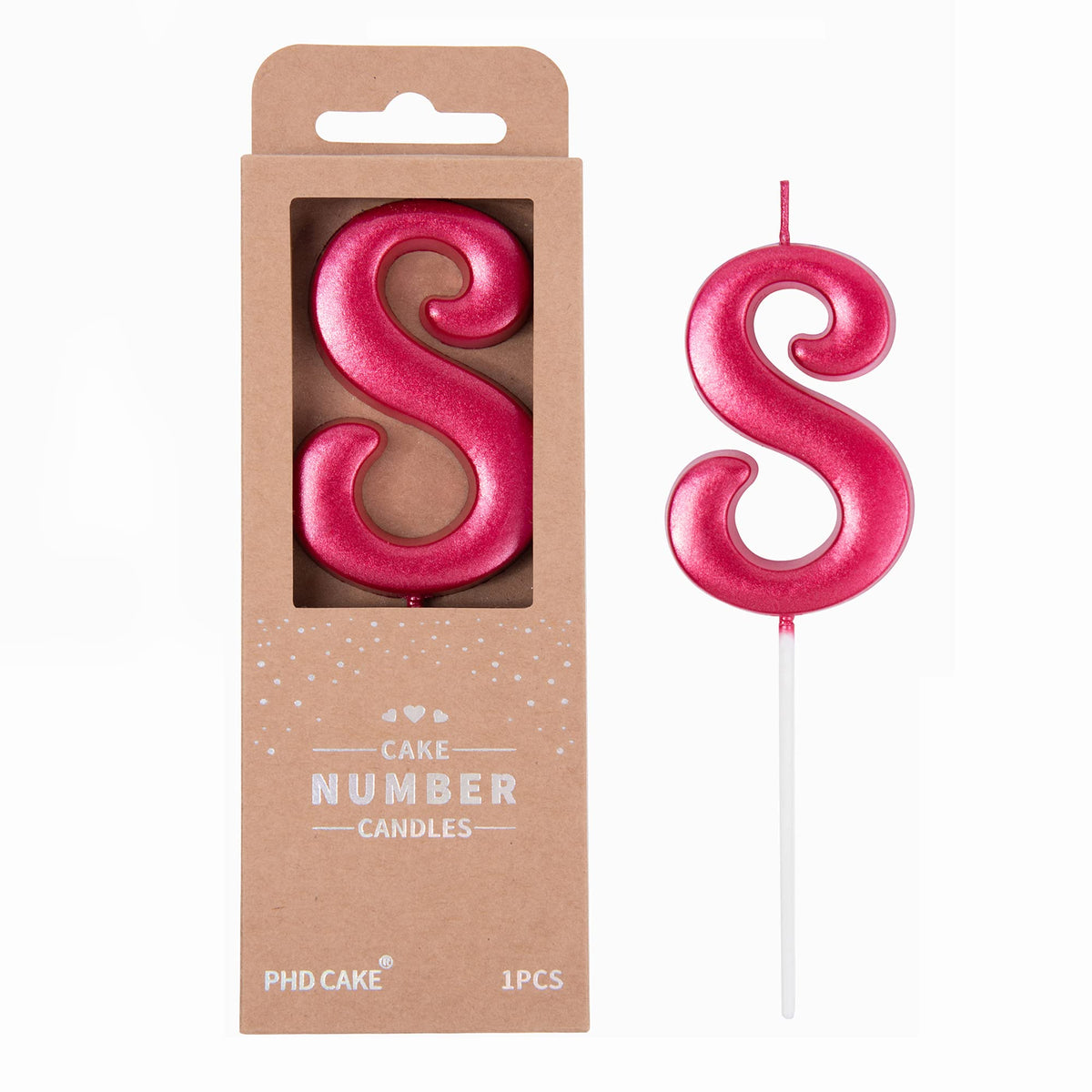 Large Elegant Number Candle for Birthday Cake Celebrations