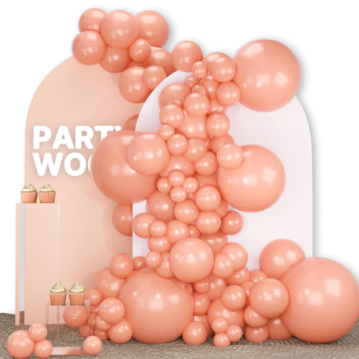 140-Piece Mixed-Size Balloon Pack for Party Decorations