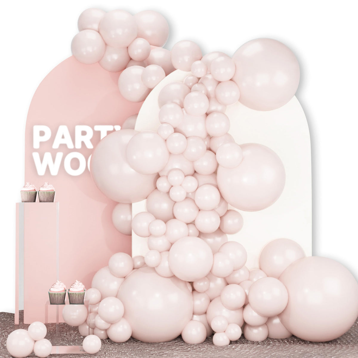 140-Piece Mixed-Size Balloon Pack for Party Decorations