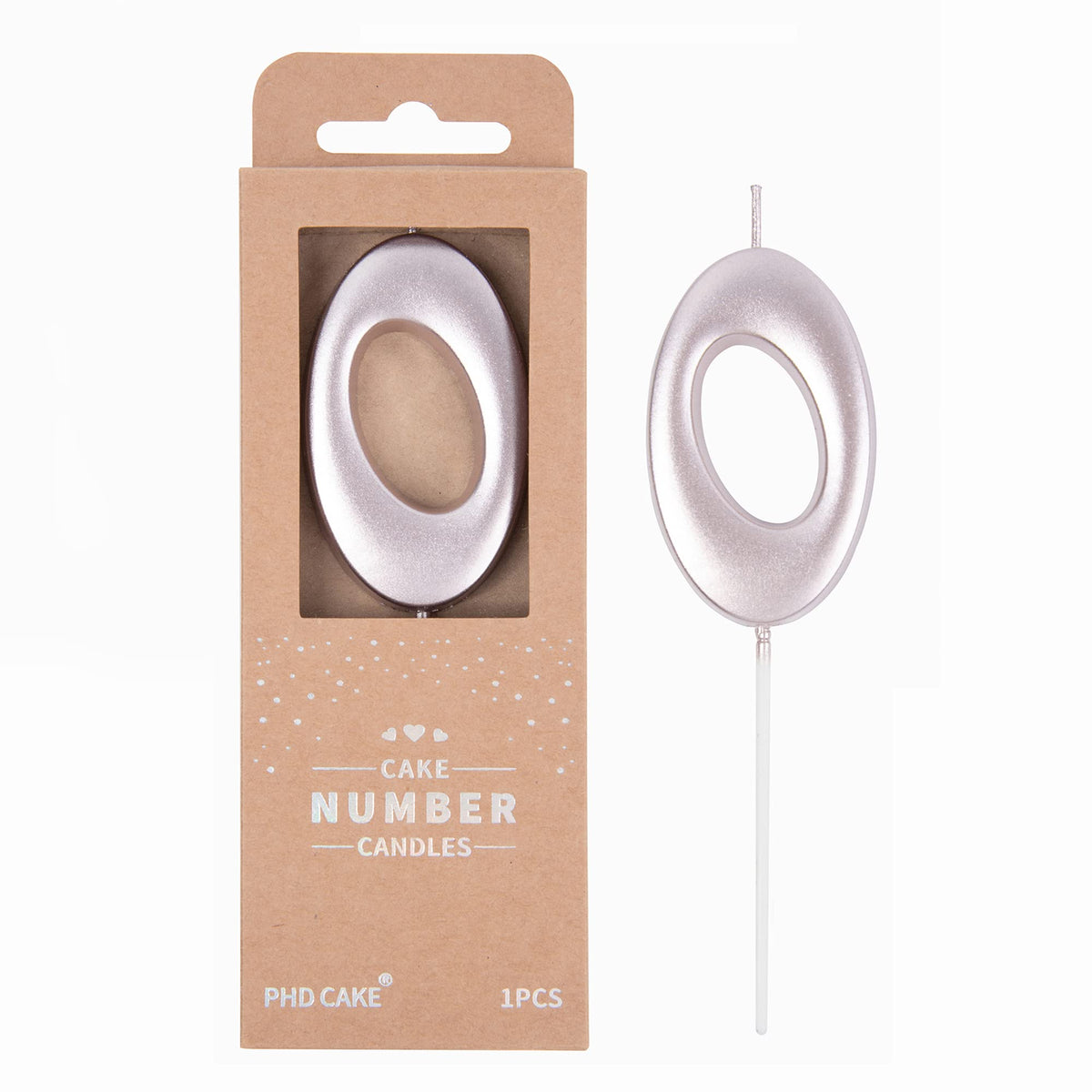 Large Elegant Number Candle for Birthday Cake Celebrations