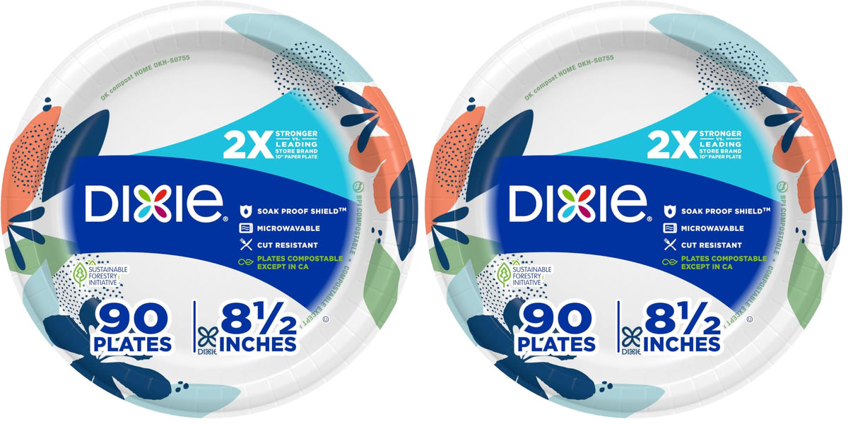54-Count 10-Inch Heavy-Duty Disposable Paper Plates