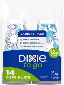 156-Count 12-Ounce Insulated Paper Cups with Lids