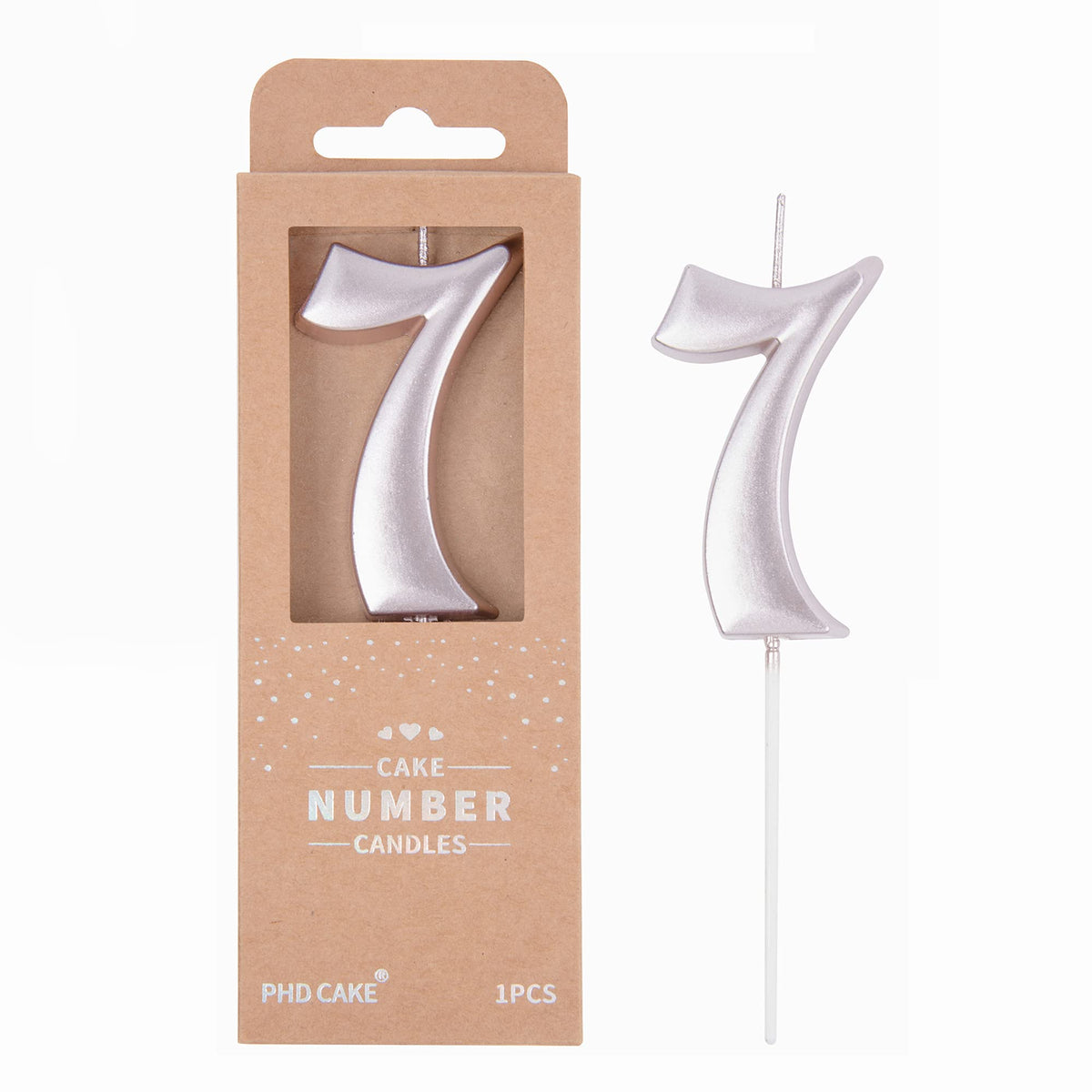 Large Elegant Number Candle for Birthday Cake Celebrations