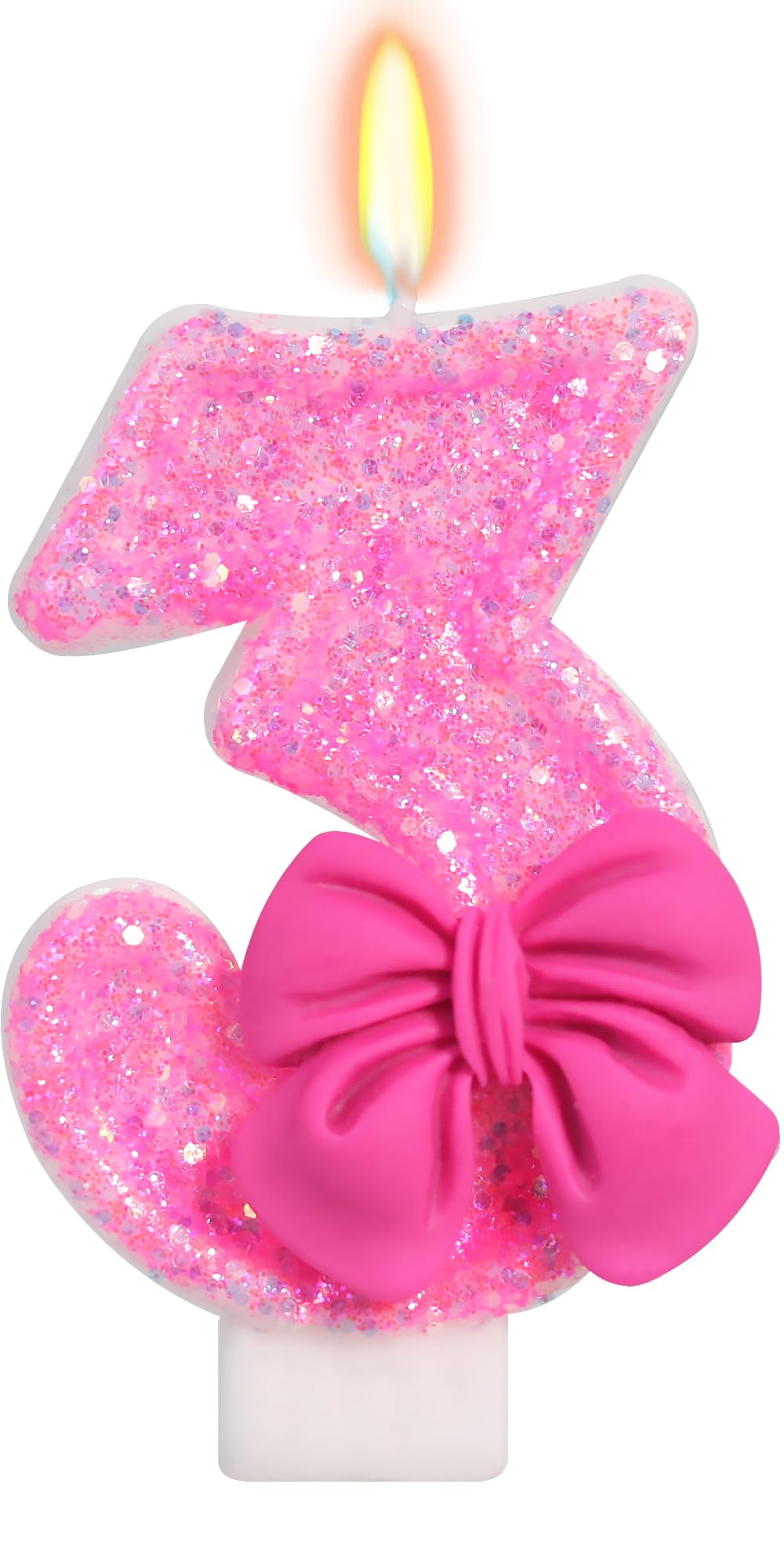 Bow-Shaped Birthday Candle for Cakes & Party Decor