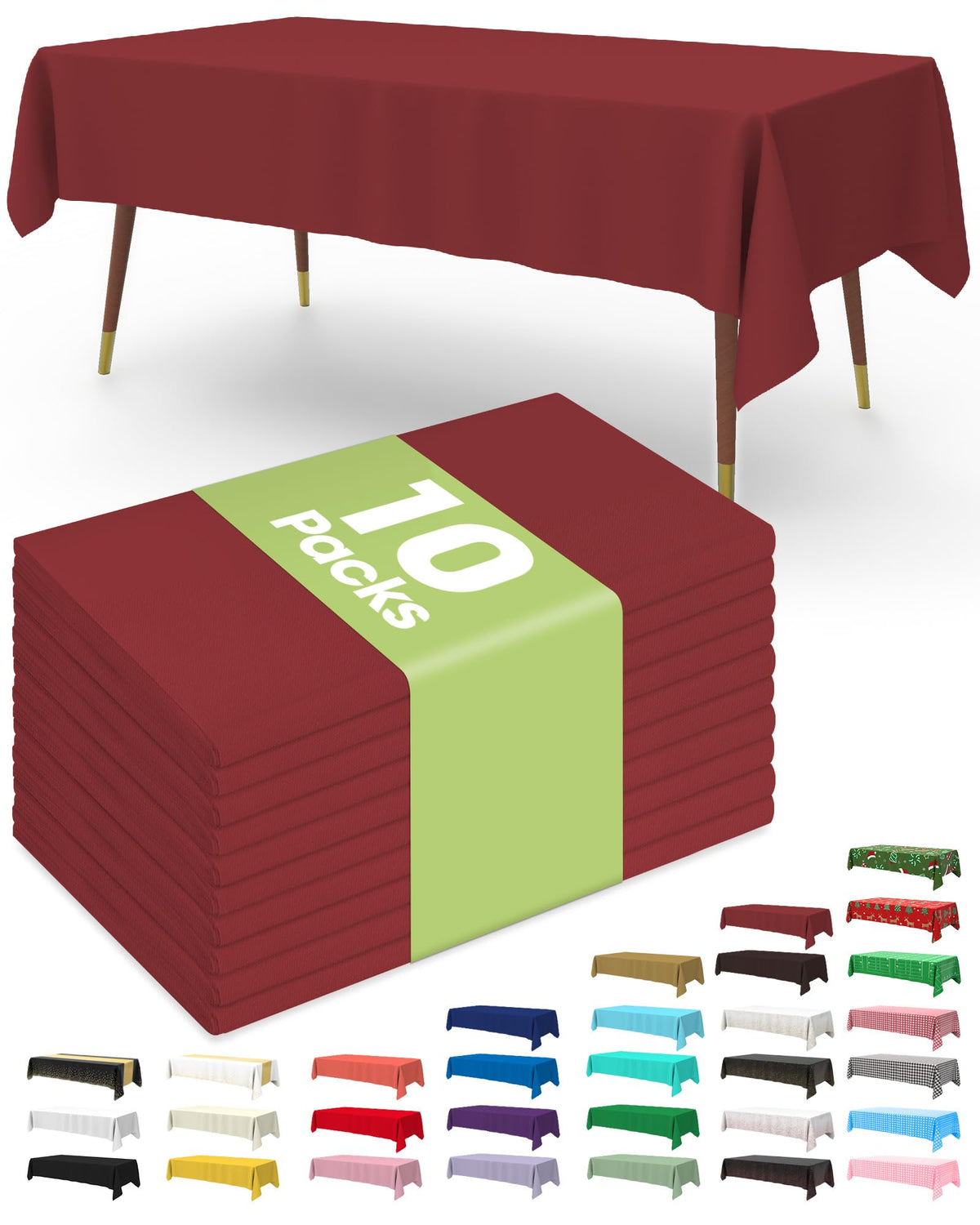 Disposable Plastic Tablecloth for Parties & Events