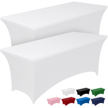2-Pack Fitted Spandex Tablecloths for Parties & Events