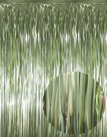 Metallic Tinsel Fringe Backdrop Curtain for Party Events