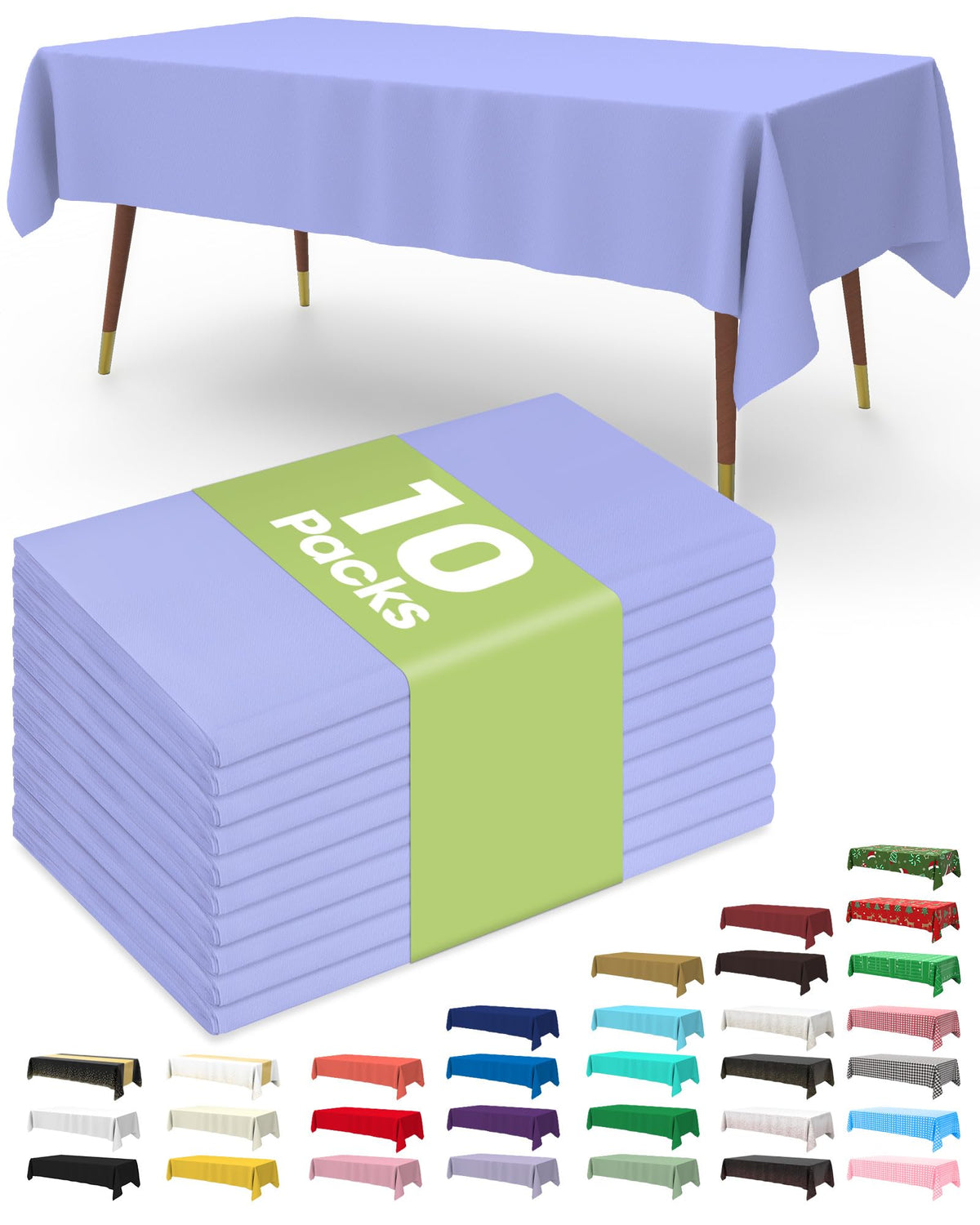 Disposable Plastic Tablecloth for Parties & Events