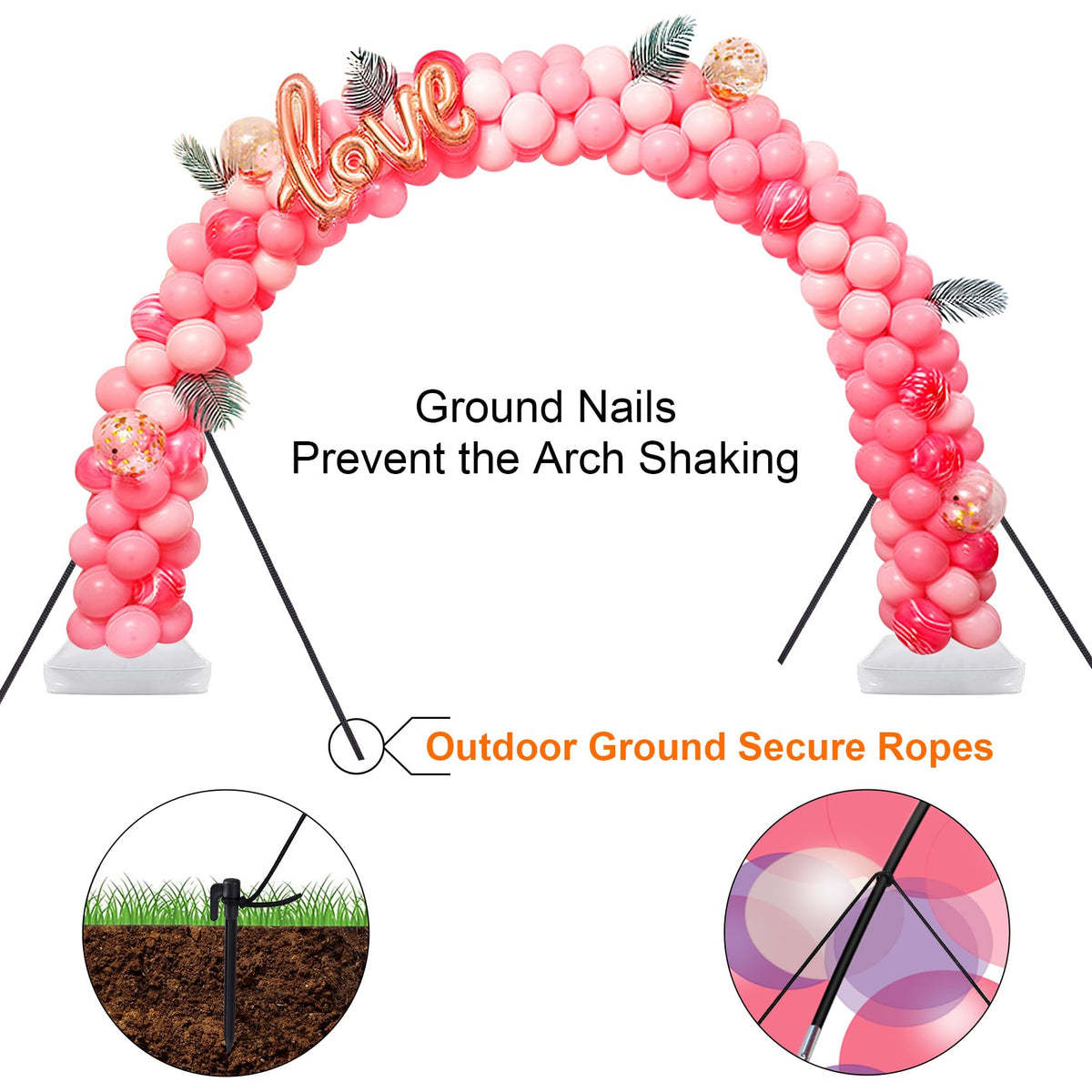 9 x 10-Foot Adjustable Balloon Arch Stand for Party Backdrops