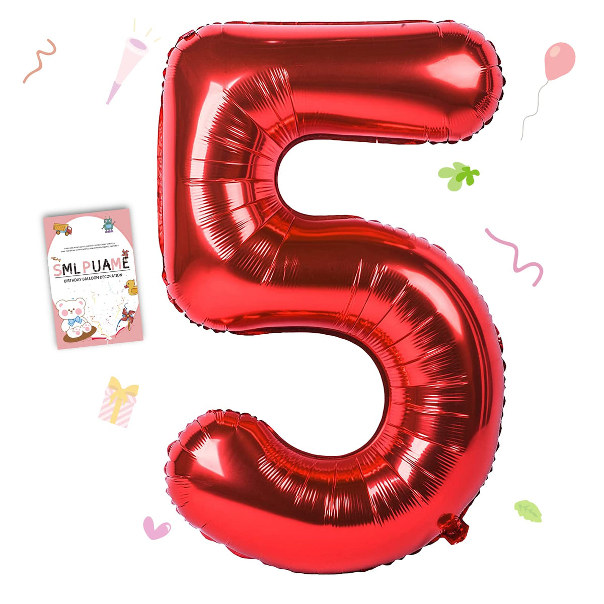 40-Inch Jumbo Foil Number Balloon for Birthday Parties