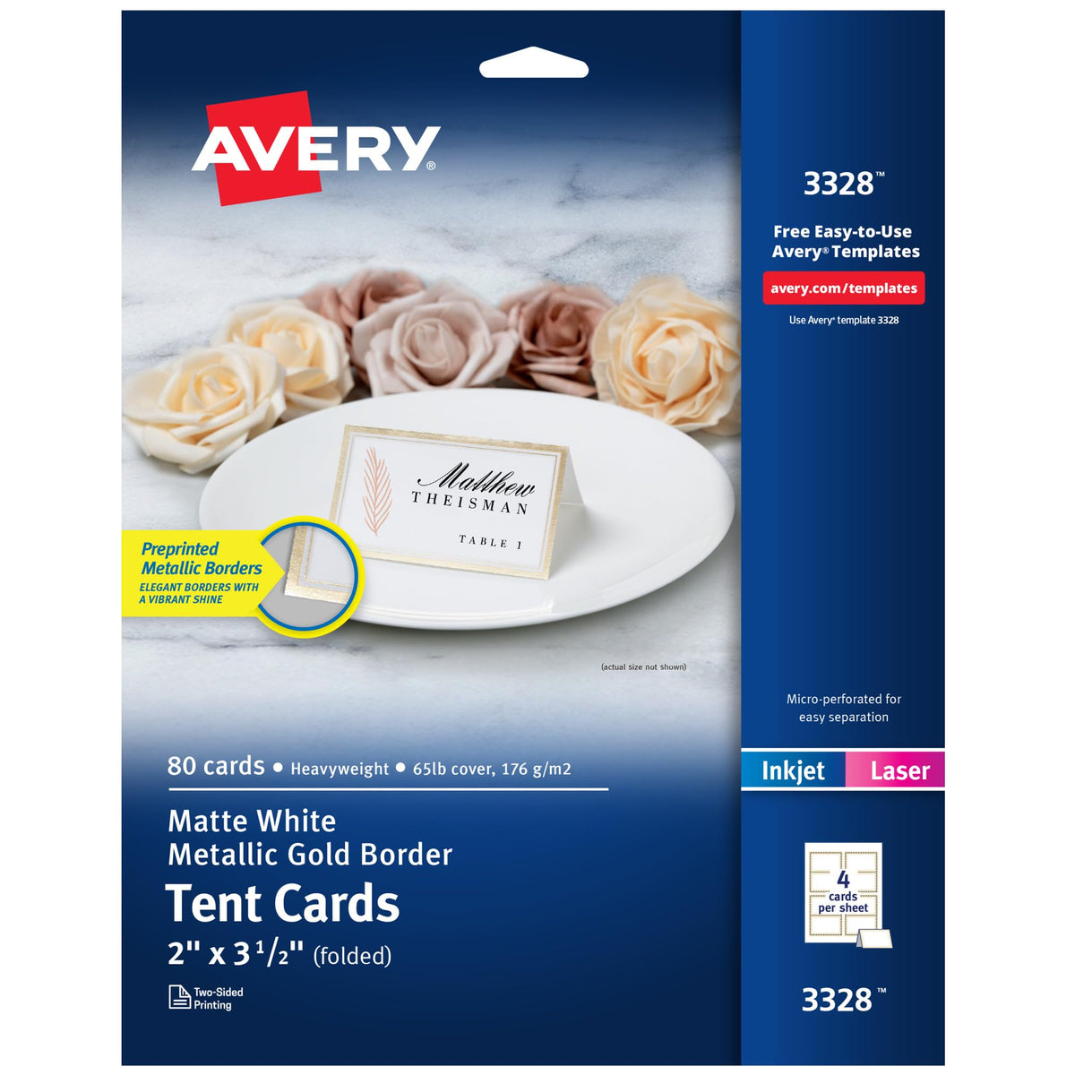 Printable Tent Cards for Weddings, Parties & Events
