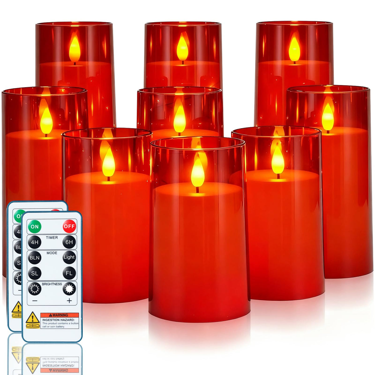 Homemory Acrylic Flameless Candle Set for Party Decor