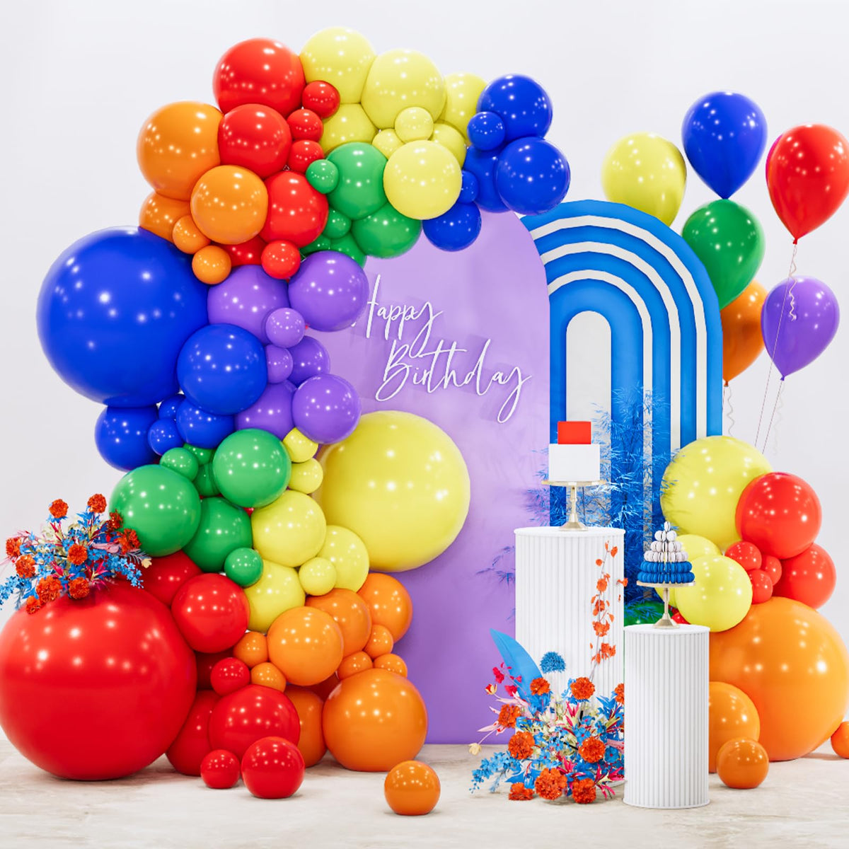 140-Piece Mixed-Size Balloon Pack for Party Decorations