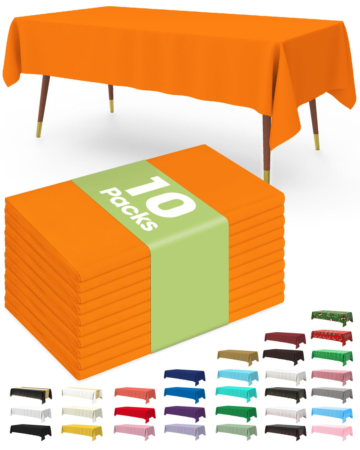 Disposable Plastic Tablecloth for Parties & Events