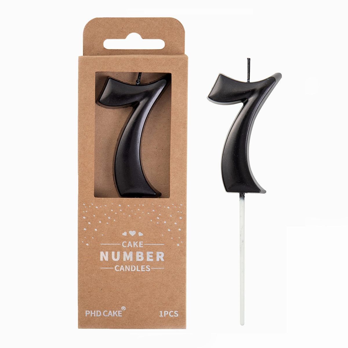 Large Elegant Number Candle for Birthday Cake Celebrations
