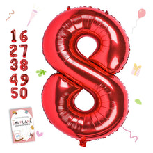 40-Inch Jumbo Foil Number Balloon for Birthday Parties