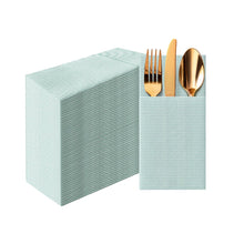 Linen-Feel Pre-Folded Napkins with Flatware Pockets