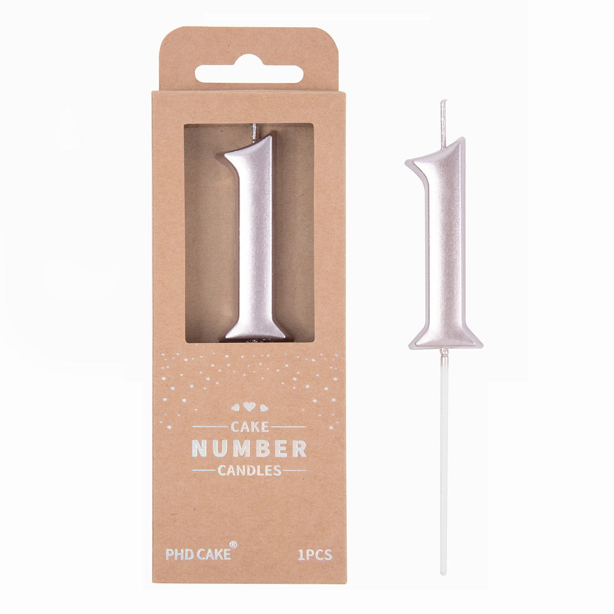 Large Elegant Number Candle for Birthday Cake Celebrations