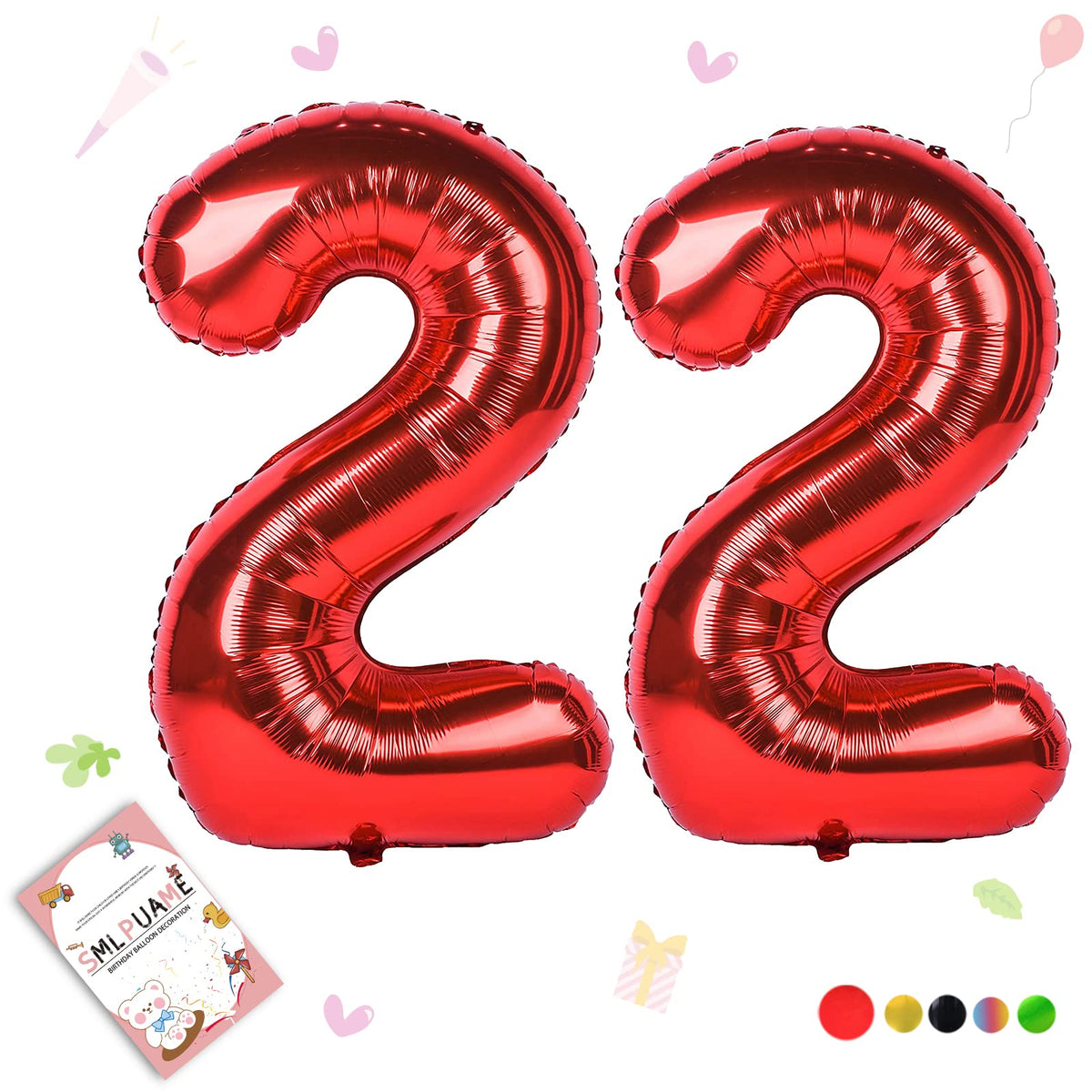 40-Inch Jumbo Foil Number Balloon for Birthday Parties