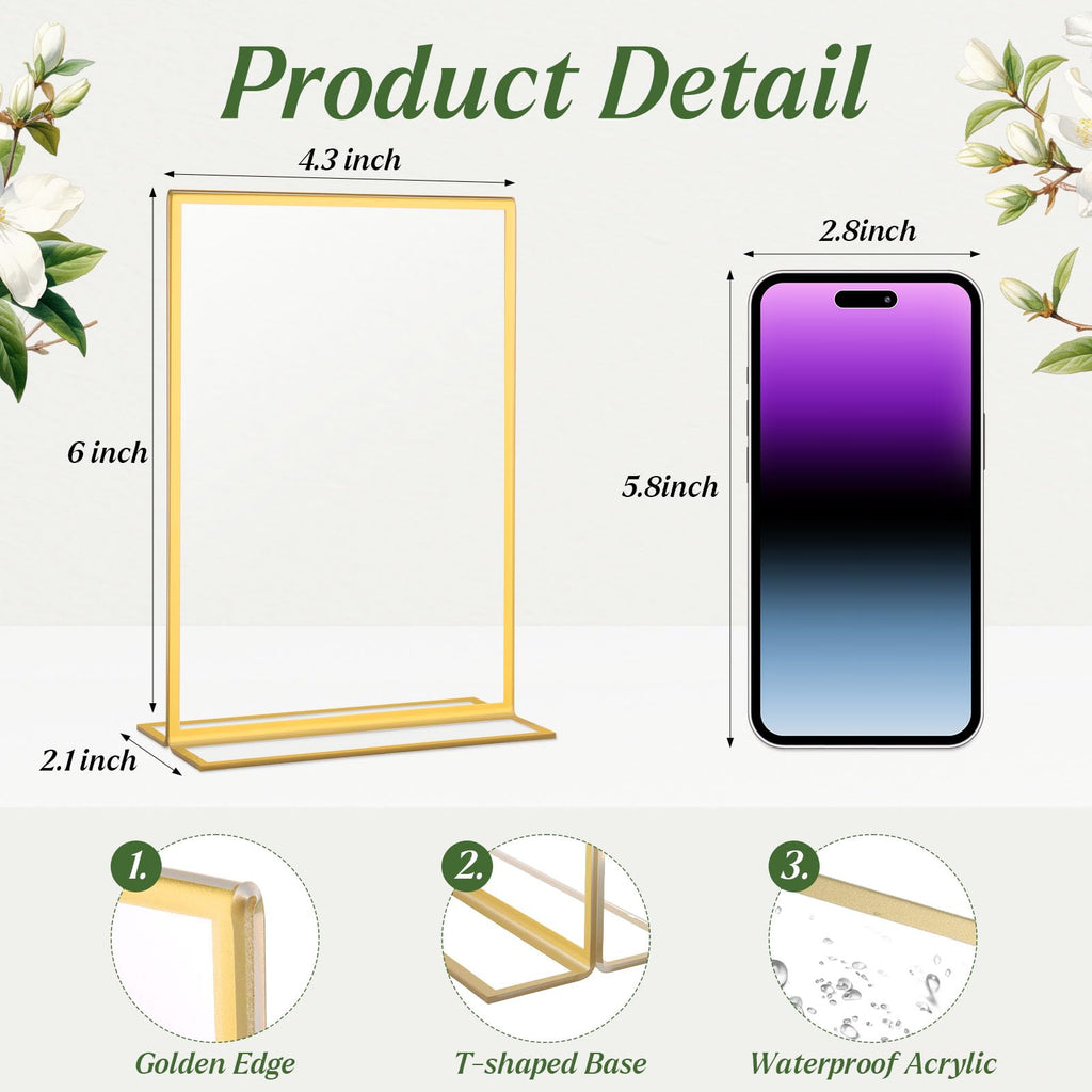 Clear Acrylic Sign Holders for Weddings & Event Tables