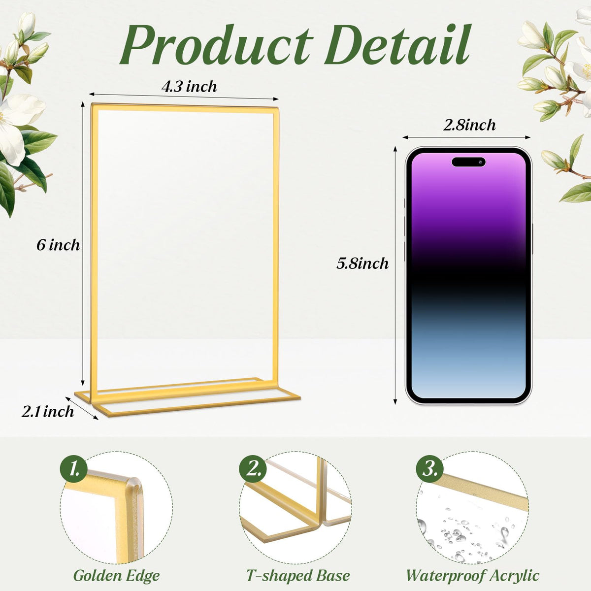 Clear Acrylic Sign Holders for Weddings & Event Tables