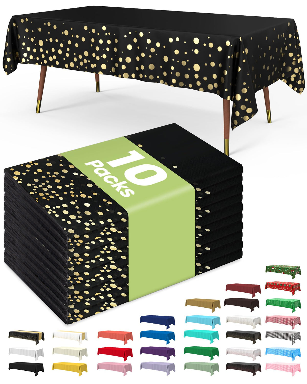 Disposable Plastic Tablecloth for Parties & Events